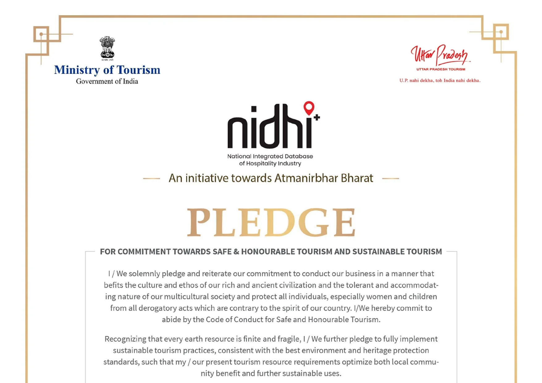 Nidhi Certificate